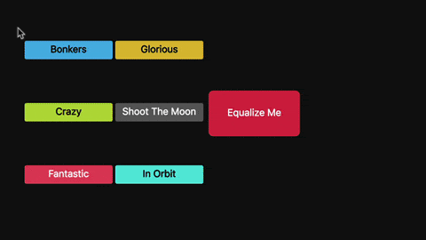 Equalize button height and width
