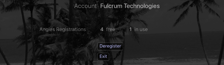 de-registration screen